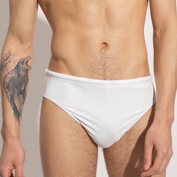 AMI Alexandre Mattiussi Heart Swim Briefs White - Picture 2 of 7